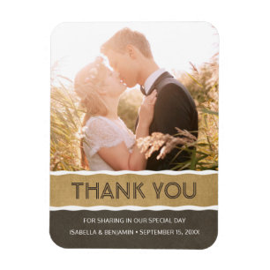 Magnet Flexible Aimant Merci personnalisé   Fridge Mariage Photo