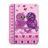 Magnet Flexible Aimant mignon de Saint-Valentin avec chouettes de  (Vertical)