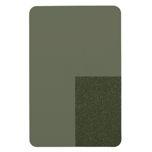 Magnet Flexible Aimant Minimal Vert Mousse Avec Accent en Bas (Vertical)