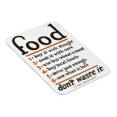 Magnet Flexible Aimant "Nourriture - Ne pas la gaspiller" de la Pr (Côté Droit)