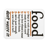 Magnet Flexible Aimant "Nourriture - Ne pas la gaspiller" de la Pr (Horizontal)