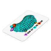 Magnet Flexible Aimant P Funny Turquoise Bélier Année Chinoise Zod (Côté Gauche)