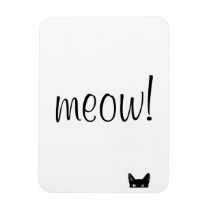Magnet Flexible Aimant personnalisable de chat noir de Meow