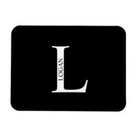 Aimant personnalisé avec monogramme et nom