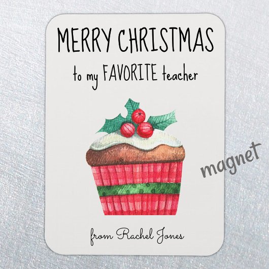 Magnet Flexible Aimant personnalisé Favori enseignant Joyeux Noël