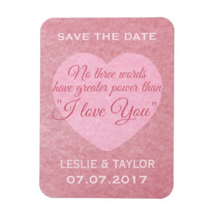 Magnet Flexible Aimant personnalisé "I LOVE YOU"