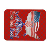 Magnet Flexible Aimant photo américain croate racine (Horizontal)