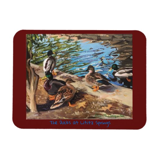 Magnet Flexible Aimant photo avec canards en Bourgogne (Horizontal)