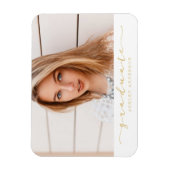 Magnet Flexible Aimant photo classique blanc et or (Vertical)