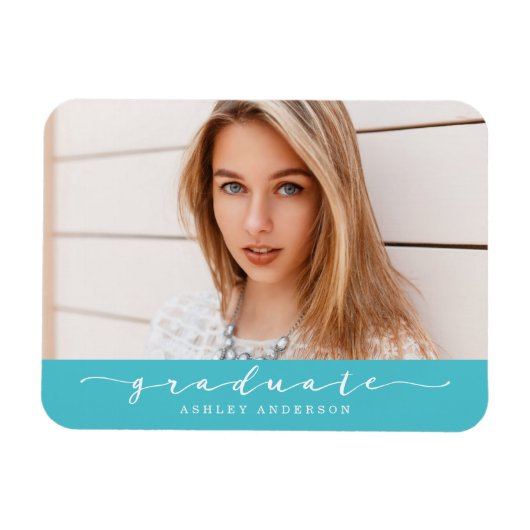 Magnet Flexible Aimant photo classique Turquoise (Horizontal)