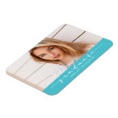 Magnet Flexible Aimant photo classique Turquoise (Côté Gauche)