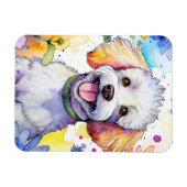 Magnet Flexible Aimant photo de chien de caniche (Horizontal)