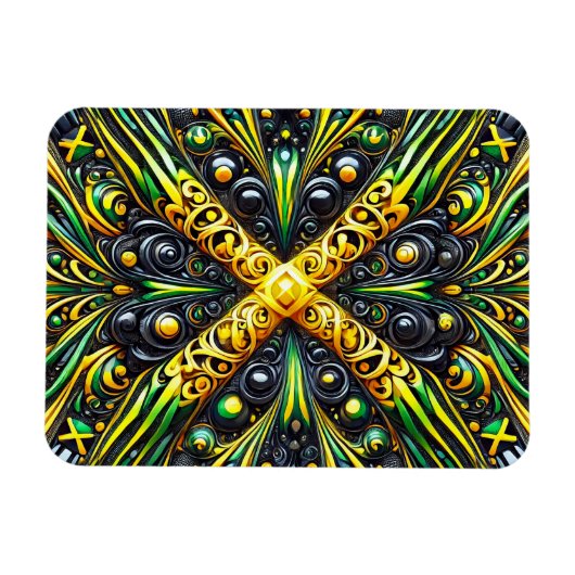 Magnet Flexible Aimant photo flexible aux couleurs jamaïcaines (Horizontal)