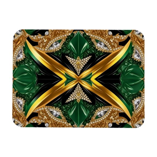 Magnet Flexible Aimant photo flexible aux couleurs jamaïcaines (Horizontal)