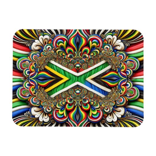 Magnet Flexible Aimant photo flexible aux couleurs sud-africaines (Horizontal)