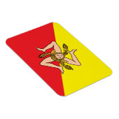 Magnet Flexible Aimant photo flexible avec drapeau de la Sicile (Côté Droit)