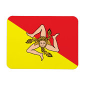 Magnet Flexible Aimant photo flexible avec drapeau de la Sicile (Horizontal)