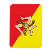Magnet Flexible Aimant photo flexible avec drapeau de la Sicile (Vertical)