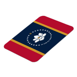 Magnet Flexible Aimant photo flexible avec le drapeau du Mississip