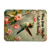 Magnet Flexible Aimant photo flexible Colibri vintage (Horizontal)