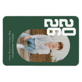 Magnet Flexible Aimant photo flexible de remise de diplôme vert en (Horizontal)