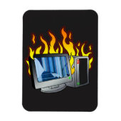 Magnet Flexible Aimant photo flexible d'incendie d'ordinateur (Vertical)