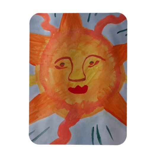 Magnet Flexible Aimant photo flexible Fiery Sun (Vertical)