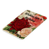 Magnet Flexible Aimant photo flexible Rose anniversaire (Côté Gauche)