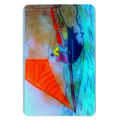 Magnet Flexible aimant photo goélette à voile rouge (Vertical)