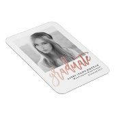 Magnet Flexible Aimant photo moderne Luxe Graduation en or Rose (Côté Droit)