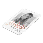 Magnet Flexible Aimant photo moderne Luxe Graduation en or Rose (Côté Gauche)