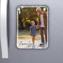 Aimant photo personnalisé avec photo et texte