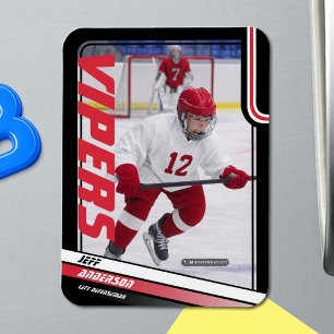 Magnet Flexible Aimant photo personnalisé de hockey sur glace Apex