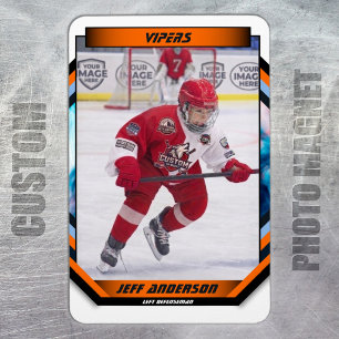 Magnet Flexible Aimant photo personnalisé de hockey sur glace oran
