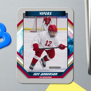 Magnet Flexible Aimant photo personnalisé de hockey sur glace Oran