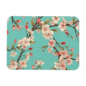 Magnet Flexible Aimant photo souple en fleur de cerisier turquoise (Horizontal)
