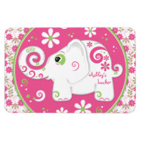 Aimant plat à éléphant décoré de fantaisie personn