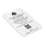 Magnet Flexible Aimant pour les heures d'ouverture et le QR code d (Côté Droit)