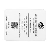 Magnet Flexible Aimant pour les heures d'ouverture et le QR code d (Horizontal)
