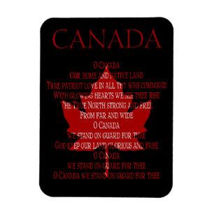 Magnet Flexible Aimant pour réfrigérateur Hymne Canada Aimants Can