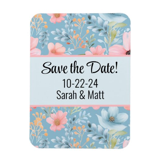 Magnet Flexible Aimant pour sauvegarde de date rose (Vertical)