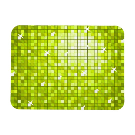 Magnet Flexible Aimant Premium Disco Tiles Lime (Horizontal)