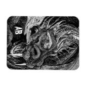 Magnet Flexible Aimant Premium Dragon 'initiaux' (Horizontal)