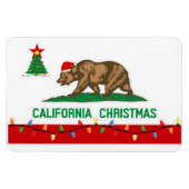 Magnet Flexible Aimant Premium Flag de l'état de Noël en Californi (Horizontal)
