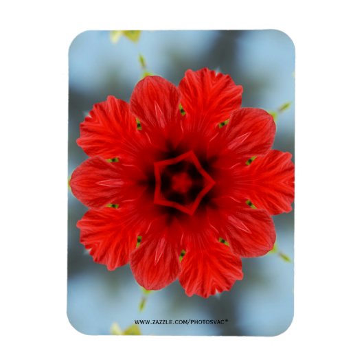 Magnet Flexible Aimant Premium Fleur Rouge (Vertical)
