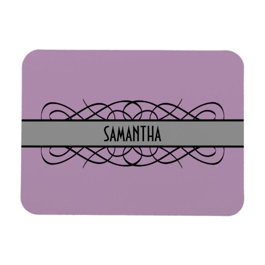 Magnet Flexible Aimant Premium Gris Déco Flourissant (Horizontal)