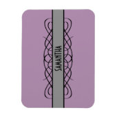 Magnet Flexible Aimant Premium Gris Déco Flourissant (Vertical)