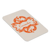 Magnet Flexible Aimant Premium Orange Chic Damask (Côté Droit)