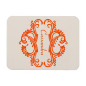 Magnet Flexible Aimant Premium Orange Chic Damask (Horizontal)