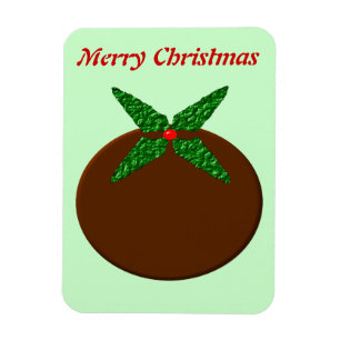 Magnet Flexible Aimant Premium personnalisable de Noël Pudding